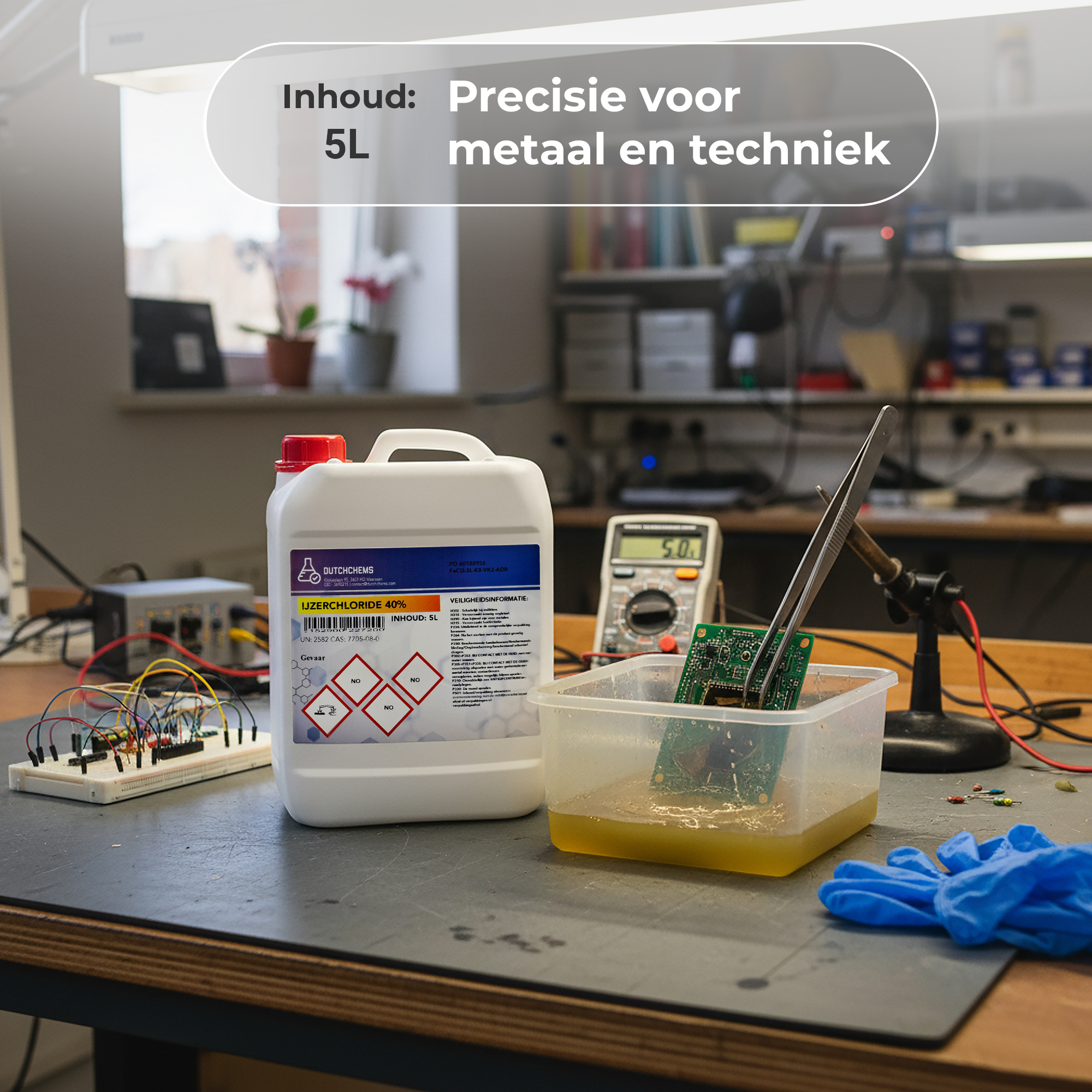Use of 40 percent ferric chloride in etching printed circuit boards