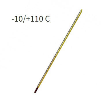 Thermometer, -10/+110 C, spirit-filled