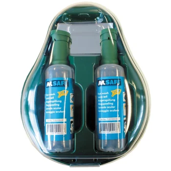OXXA Bravis 5920 wall holder with 2 eyewash bottles of 500 ml and mirror