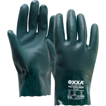 Green PVC gloves: Supple and chemical resistant - OXXA PVC-Chem Green 20-427