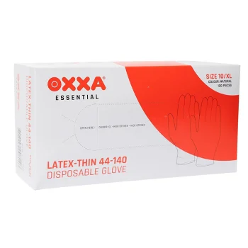 Latex Disposable Gloves - Lightly Powdered - 100 pieces - Sizes S, M, L, XL