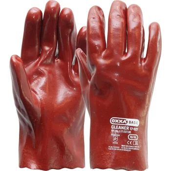 Red PVC Gloves: Oil-resistant and protective work gloves in various lengths