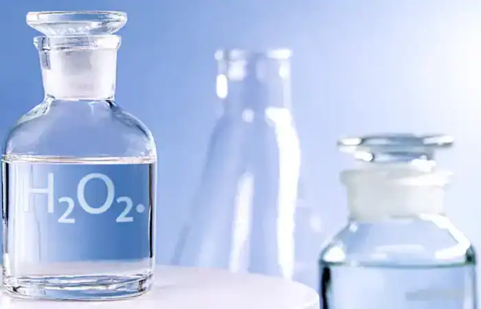 Rinse with hydrogen peroxide