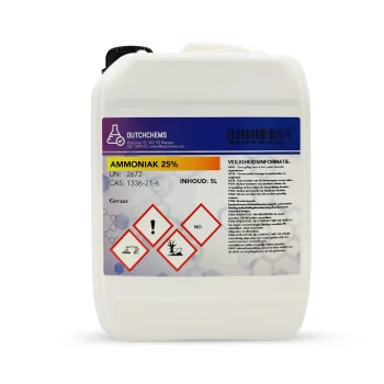 Jerrycan DutchChems ammonia 25 percent 5 liters