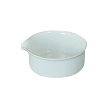 Porcelain crystallizing dish with spout Premium Line