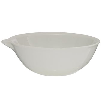 Porcelain evaporating dish with round bottom Premium Line