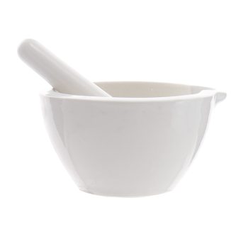 Porcelain mortar and pestle Premium Line