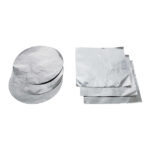 Aluminum foil sheets and rolls for chemical laboratory use or packaging.