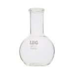 Spherical flask, flat bottom, narrow neck