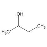 Molecular structure of Methyl Ethyl Ketone (MEK) with five carbon atoms, ten hydrogen atoms and one oxygen atom.
