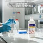 Laboratory application of DutchChems 70% alcohol 1 liter bottle.