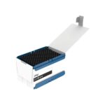 vial rack with 96 slots in a laboratory test tube holder, for sample storage and organization.