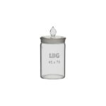 Weighing glass, tall shape, with ground lid