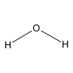 Molecular structure of Water H2O