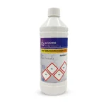 Plastic bottle containing a hydrogen peroxide 3% solution.