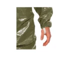 Close-up of elastic thumb loop on sleeve of ProChem I CLF protective suit.
