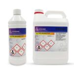 1 liter and 5 liter packages of low-odor stove fuel
