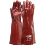 Red PVC Gloves: Oil-resistant and protective work gloves in various lengths - Image 3
