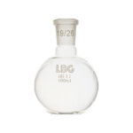 Ground glass round-bottom flask with flat bottom, LBG