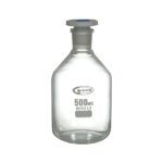 Clear narrow-neck reagent bottle with PP stopper