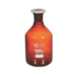 Amber narrow-neck reagent bottle with PP stopper