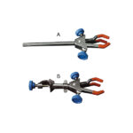 Tripod clamp with two adjustment bolts and three teeth
