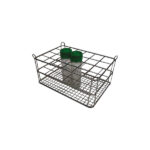 Stainless steel rack for sample vials